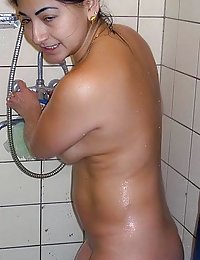 indian wife in shower