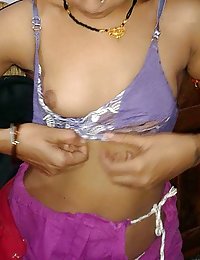 amateur indian wife opening her blouse to show off boobs